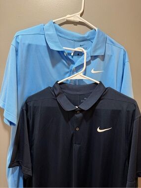 Nike Men’s Pair of Dri-FIT Polo Shirt - Light Blue & Navy